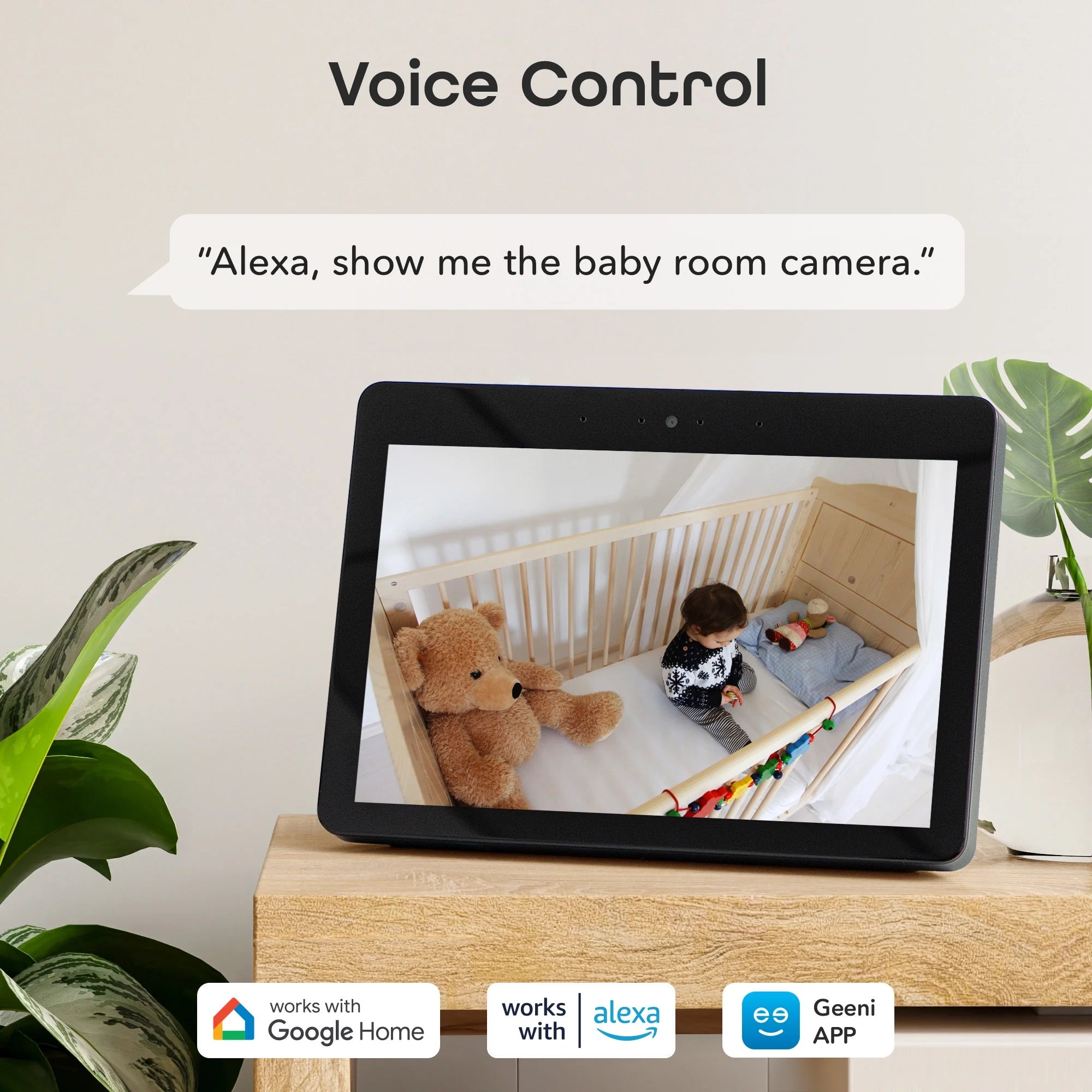 Look Smart Indoor Security Camera | 1080P HD with Night Vision, Motion Detection, 2-Way Audio | Compatible with Alexa & Google Home | 2 Pack
